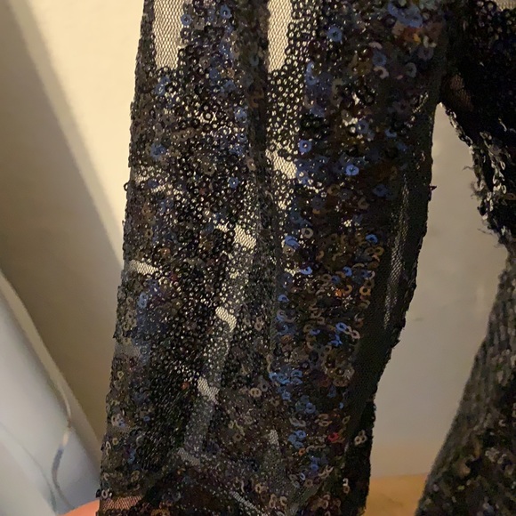 Black sequence dress size large - Picture 3 of 3
